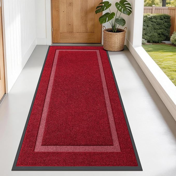 OLANLY Front Door Mat Outside 71x34, All-Season Heavy-Duty Rubber Doormat | by OLANLY