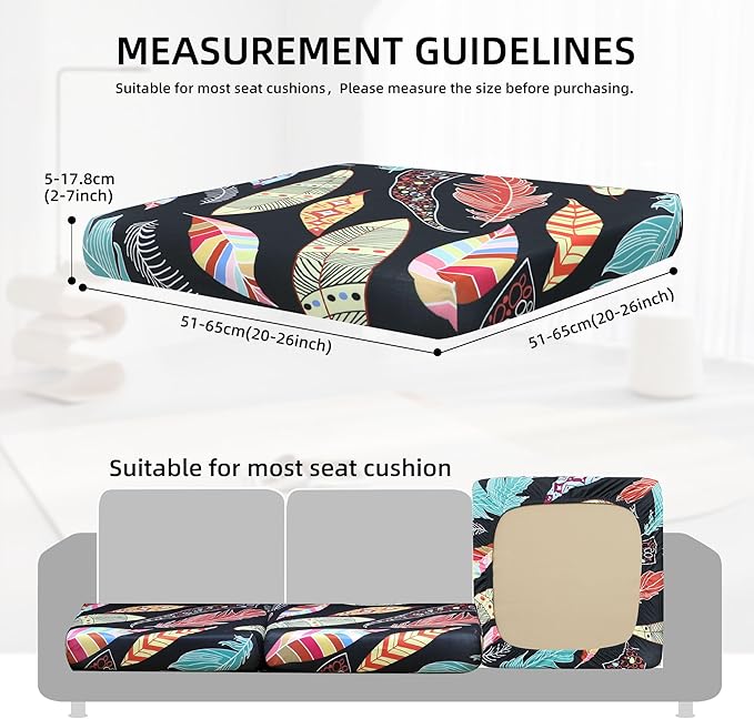8PCS Patio Cushion Covers.Patio Furniture Couch SeatSlipcovers | Washable - Image 2