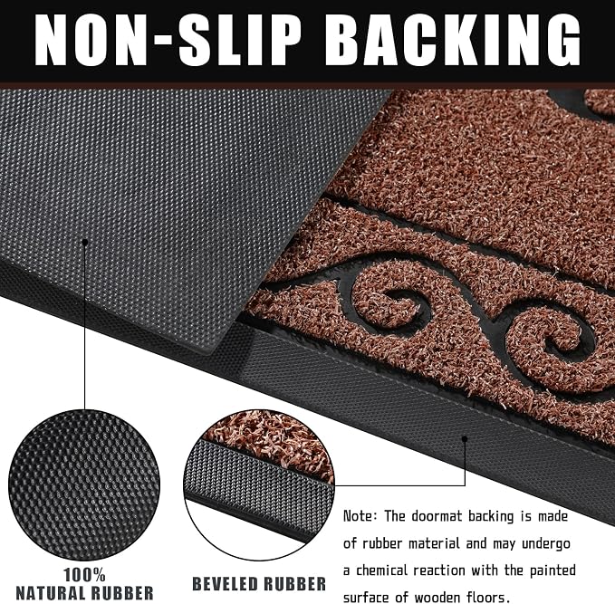 Yimobra Welcome Mats for Front Door 36x24, Heavy Duty Waterproof Outdoor Door - Image 3