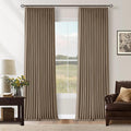 Light Brown Memory Trained Pinch Pleated 108 Inch Blackout Curtains | Double by Twodrapes