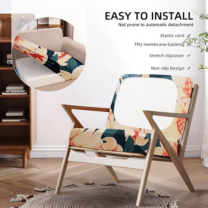 8Pcs Outdoor Cushion Covers, Elastic Patio Cushion Covers | Washable, - Image 5