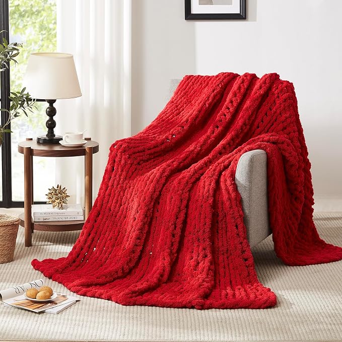 L'AGRATY Chunky Knit Throw Blanket - Image 8