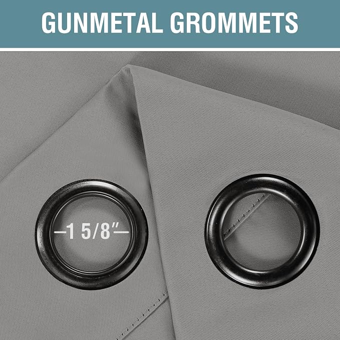 H.VERSAILTEX Blackout Room Darkening Thermal Insulated Grommet Window Curtains - Image 5