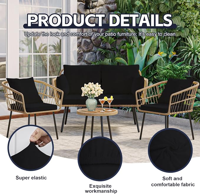 Patio Cushion Covers, Outdoor Cushions Covers, Stretch Cushion Covers - Image 3