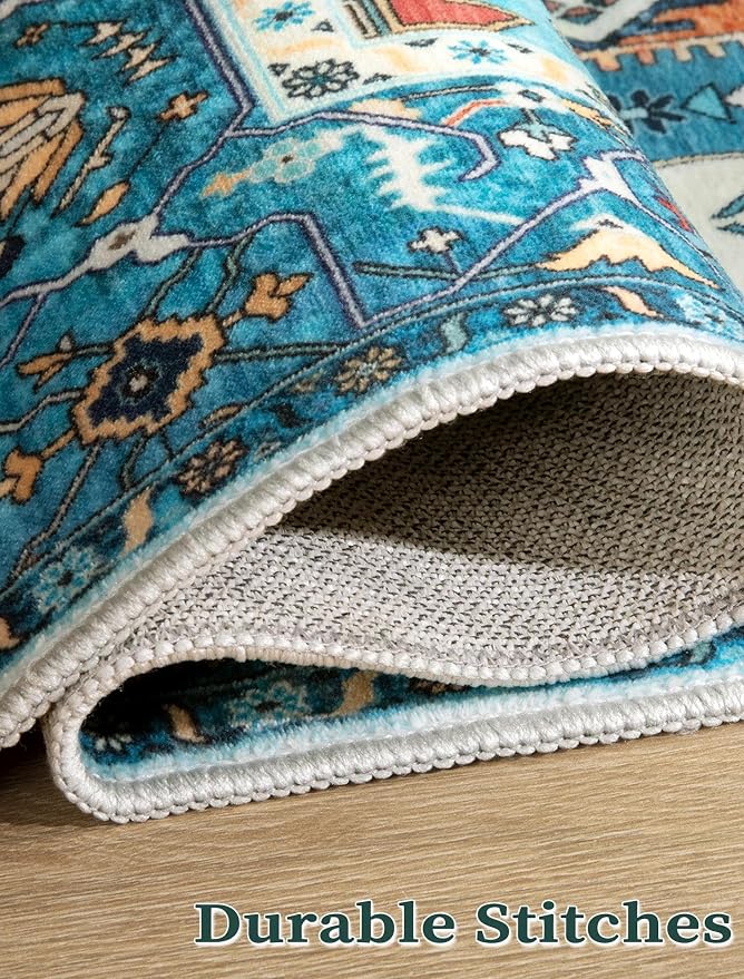 SERISSA 2'6"x18' Washable Non Slip Boho Runner Rug - Image 5