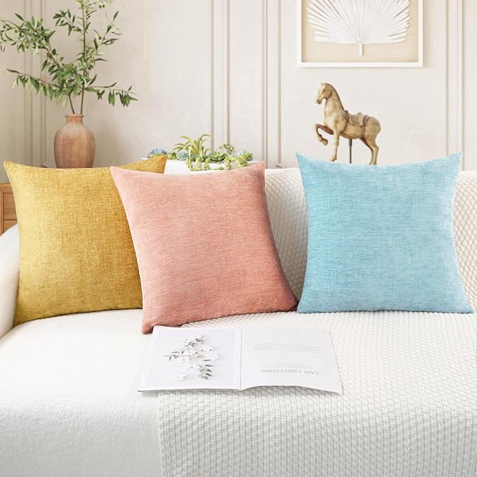 CaliTime Decorative Throw Pillow Covers 26 X 16 Inches Light Blue Grey | Pack - Image 5