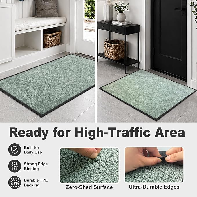 Super Absorbent Front Door Mat, Non-Slip Washable Indoor Doormats, Low Profile - Image 7