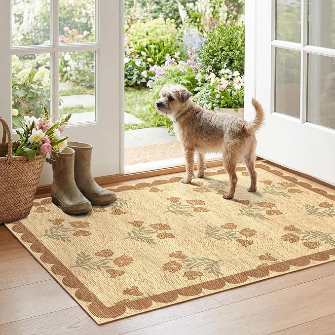 Floral Outdoor Rug by Othilic