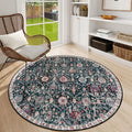 Lahome Moroccan Washable Round Rugs, Non-Slip Soft Round Rug 4ft Ultra-Thin | by Lahome