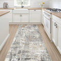 LOONGRUG Runner Rug 2x6 Washable Non-Slip Kitchen Neutral Modern Rug | Abstract by LOONGRUG