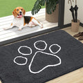 OLANLY Dog Door Mat for Muddy Paws 47x32, Paw Print Design Chenille Mud Mat | by OLANLY