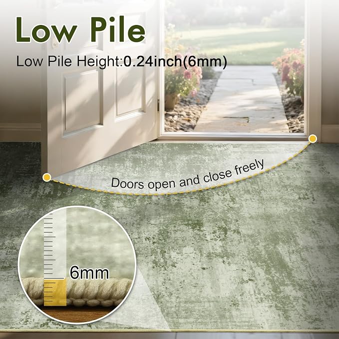 5x7 Ft Area Rugs for Living Room, Soft Non-Slip Washable Rugs Modern Abstract - Image 7