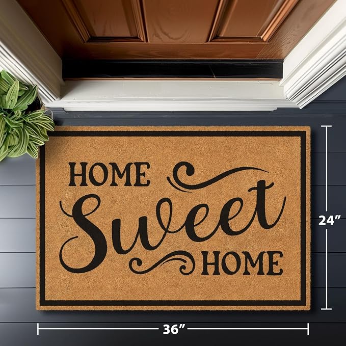 Barnyard Designs Natural Coir Non-Slip Doormat | Heavy-Duty Welcome Mat - Image 3