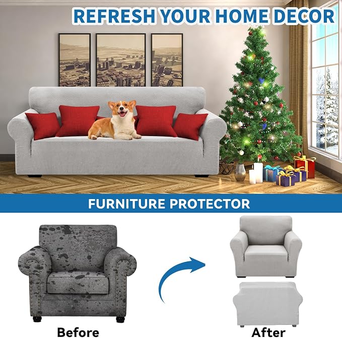 XINEAGE 2026 New Stretch Armchair Covers 1 Piece Chair Slipcovers Chair - Image 4