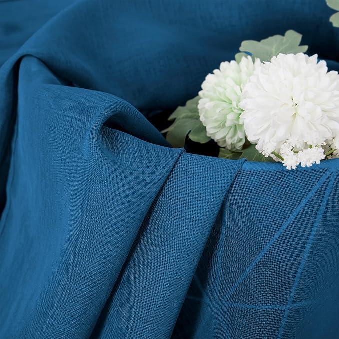 Tollpiz Sheer Curtain Linen Textured Bedroom Curtains Sheer Light Filtering Rod - Image 6