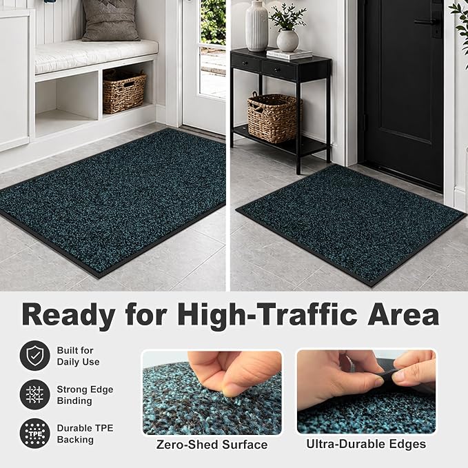 Super Absorbent Front Door Mat, Non-Slip Washable Indoor Doormats, Low Profile - Image 7