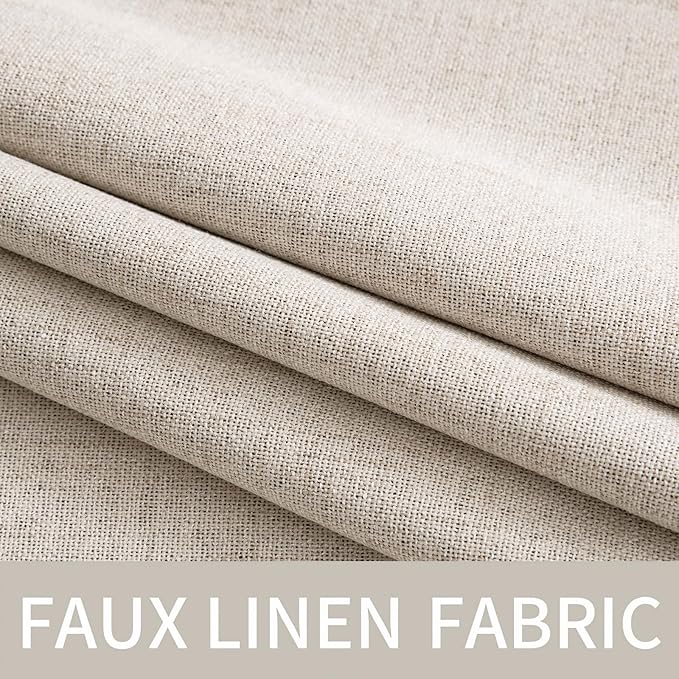 MIULEE 100% Blackout Linen Curtains - Image 5