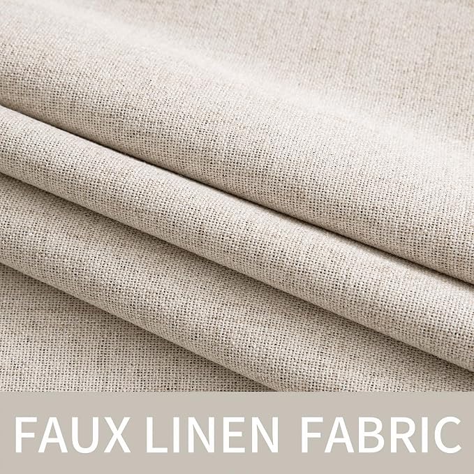 MIULEE 100% Blackout Linen Curtains - Image 5