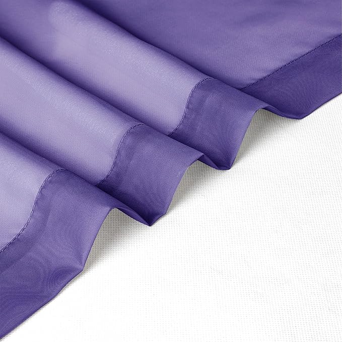 Chyhomenyc Sheer Curtains 63 Inch Length 2 Panels, Soft Airy, Rod Pocket - Image 9