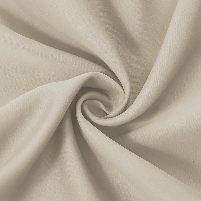 Light Beige Thermal Blackout Curtains/52 x 63 Inch/Set of 2 Panels Room - Image 5