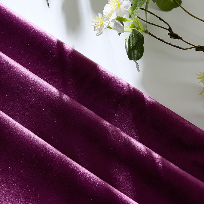 GIGIZAZA Velvet Pillow Covers 26x26 Decorative Pillows Pack of 2 Purple | Throw - Image 5