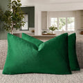 GIGIZAZA Green Pillow Covers 12x20 Decorative Pillows Pack of 2 | Lumbar Throw by GIGIZAZAFocusingonhomedecoration
