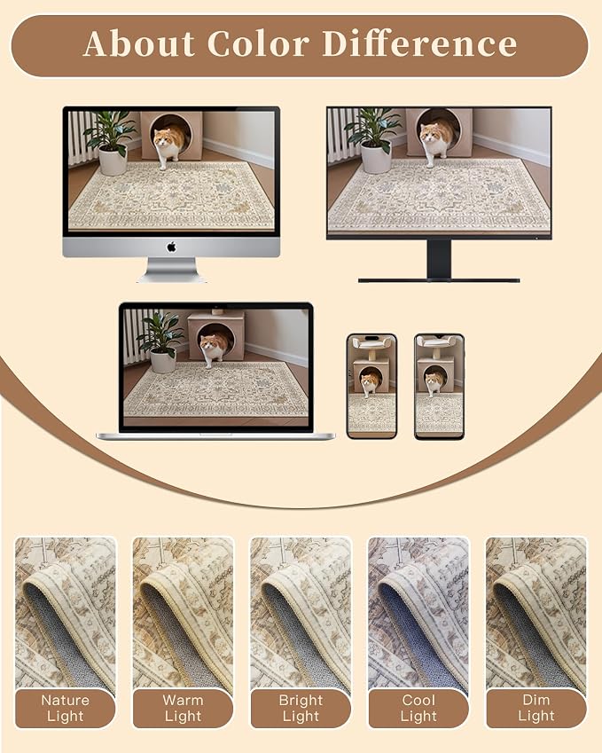 Madane Hallway Runner Rug 3x16 Washable Kitchen Runners Long, Soft Thin - Image 9