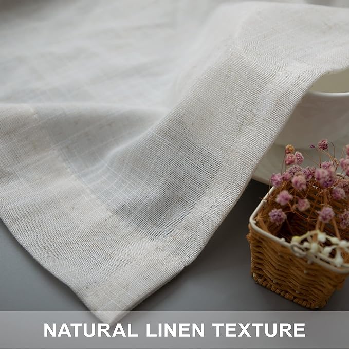 Pitalk Neutral Linen Curtains 40 Inch Length 2 Panels - Image 9