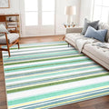 Area Rug 4x6 Green Rug Washable Rugs Non Slip Low Pile Small Carpet by OmpaaHomeDecor