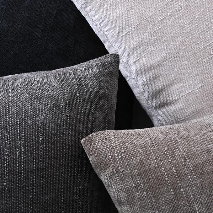 Set of 4 Soft Textured Decorative Throw Pillow Covers 18x18 Inch Cozy Farmhouse - Image 6