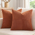 Fancy Homi 2 Packs Rust Samll Decorative Throw Pillow Covers 14x14 Inch by Fancy+Homi