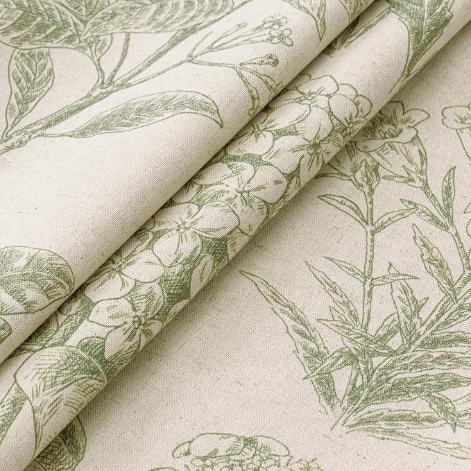 Set of 2 Decorative Floral Pillow Covers 22x22 Inch Sage Green | Neutral - Image 2