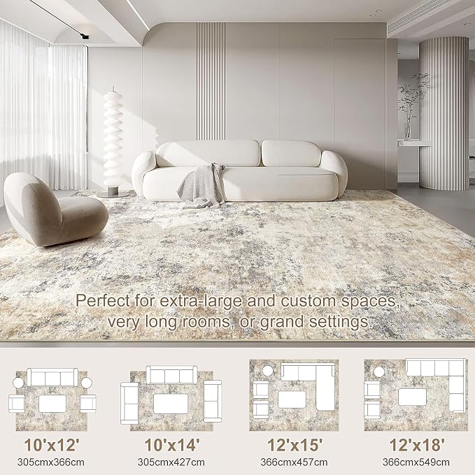 UERMEI 12x15 Area Rug Living Room Rugs - Image 4
