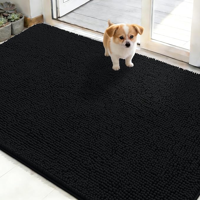 OLANLY Dog Door Mat for Muddy Paws 50x30, Super Absorbent Chenille Mud Mat | by OLANLY