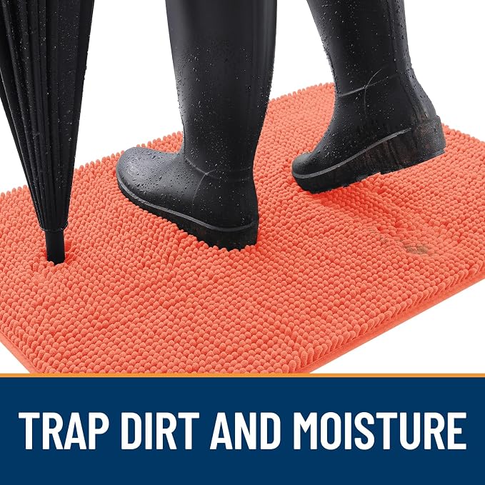 OLANLY Dog Door Mat for Muddy Paws 59x24, Super Absorbent Chenille Mud Mat | - Image 2