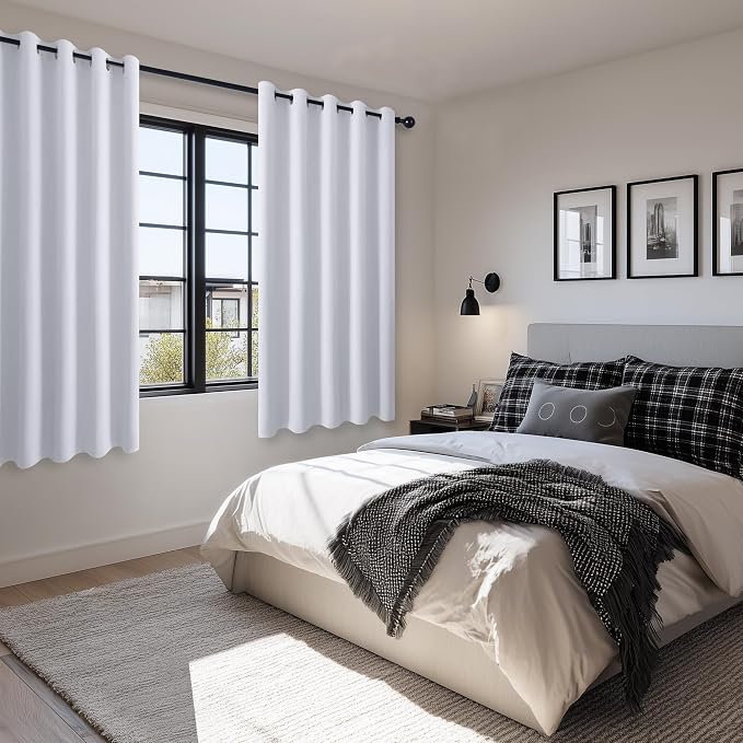 Blackout Curtains for Bedroom, 60 x 63 Inches Length, Window Curtains for - Image 6