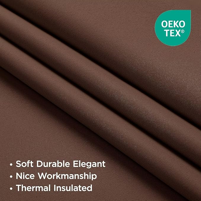 Joydeco 90 Inch Curtains for Bedroom, Thermal Insulated Black Out Curtains 2 - Image 5