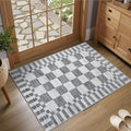 GarveeHome Checkered Washable 2x3 Rug Small Area Rugs Non-Slip by GarveeHome