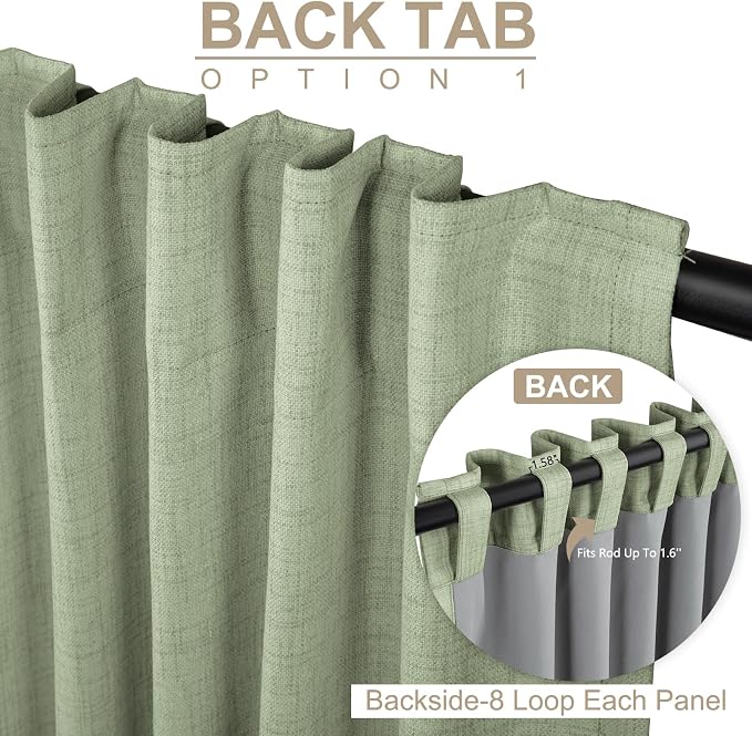 Linen Textured Total Blackout Curtains - Image 3