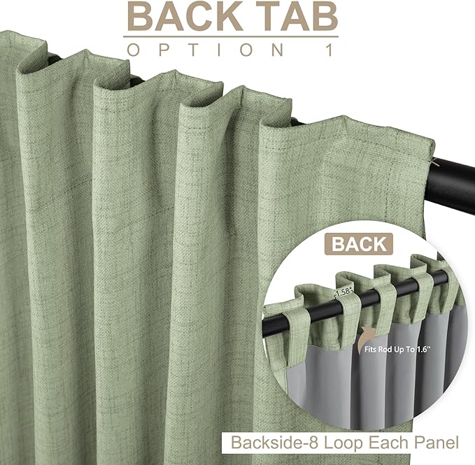 Linen Textured Total Blackout Curtains - Image 3