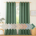 NICETOWN Flax Olive Green Linen Curtains by NICETOWN