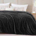 BEDELITE 3D Ribbed Jacquard Black Blankets Queen Size by BEDELITE