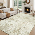 Rugflix 8x10 Area Rugs for Living Room, Washable Linen Beige Large Rug | by RugflixAreaRugs