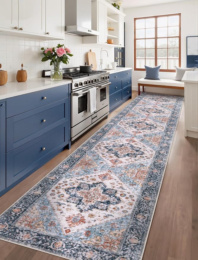 SERISSA 2'6"x14' Washable Non Slip Boho Runner Rug - Image 2