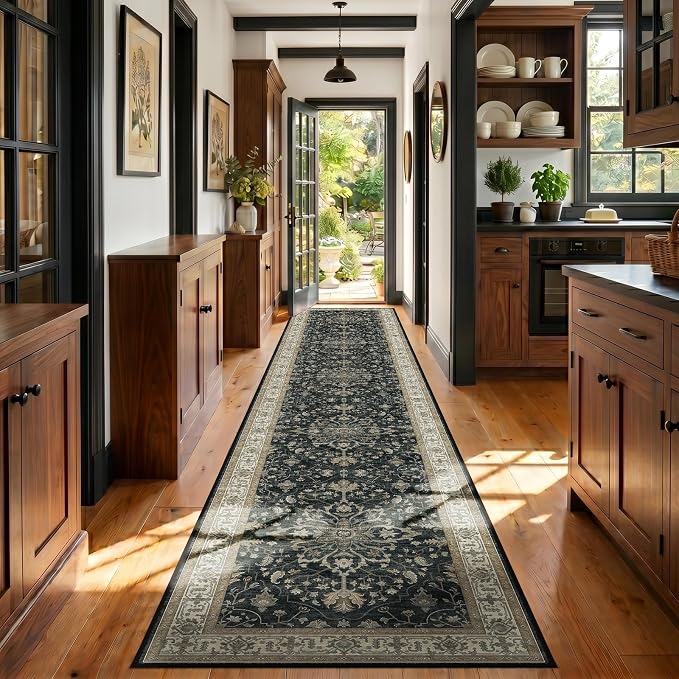RELEANY Washable Area Rug, Runner 3'x20', Water Repellent, Pet Friendly by RELEANY