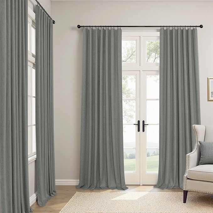 Gray Black Out Curtains 72 Inch Long - Image 7