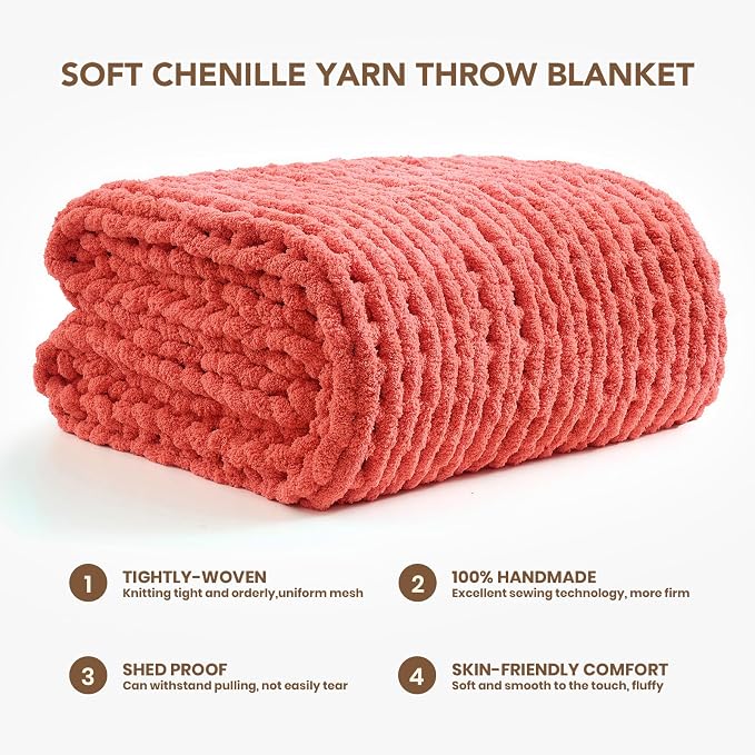 L'AGRATY Chunky Knit Throw Blanket - Image 2