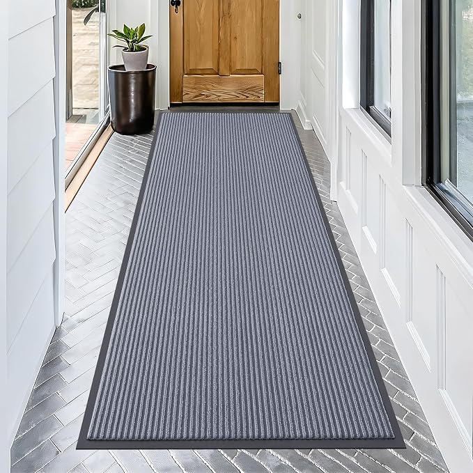 OLANLY Front Door Mat 71x34, Waterproof Heavy-Duty Indoor Outdoor Doormat | Ash by OLANLY