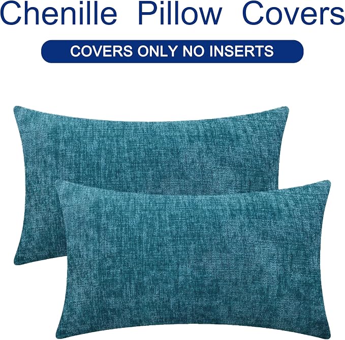 CaliTime Decorative Couch Throw Pillow Covers 26 X 16 Inches Ocean Blue | Pack - Image 6