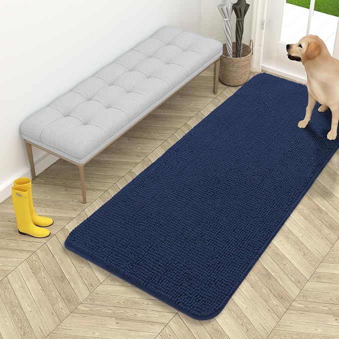 OLANLY Dog Door Mat for Muddy Paws 54x24, Super Absorbent Chenille Mud Mat | by OLANLY